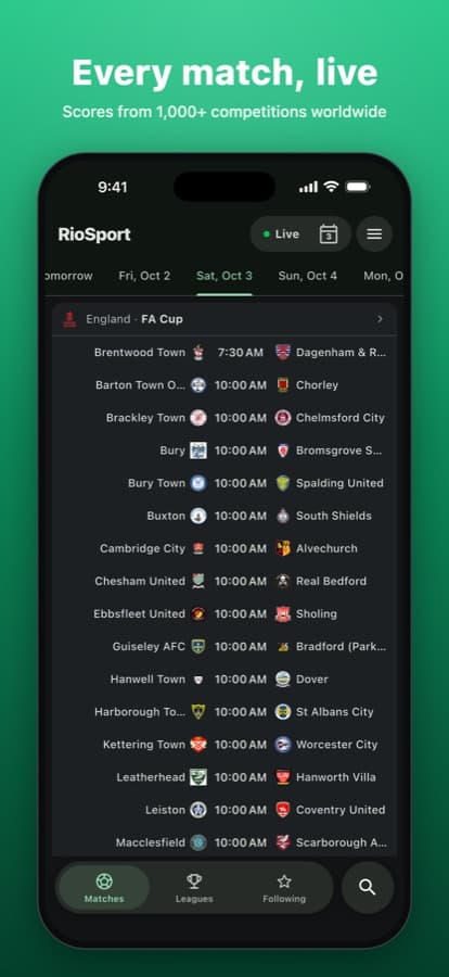 RioSport live scores
